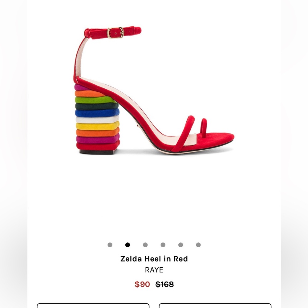 Raye rainbow heels size 7 great condition